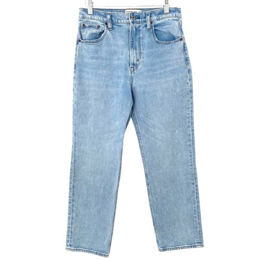 Abercrombie & Fitch Jeans The Ankle Straight Ultra High Rise Light Wash Size 28